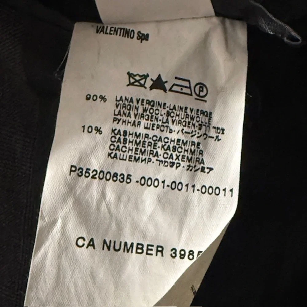 Vintage‎ Valentino Mens Gray Virgin Wool Cashmere Glen Plaid Blazer Sport Coat